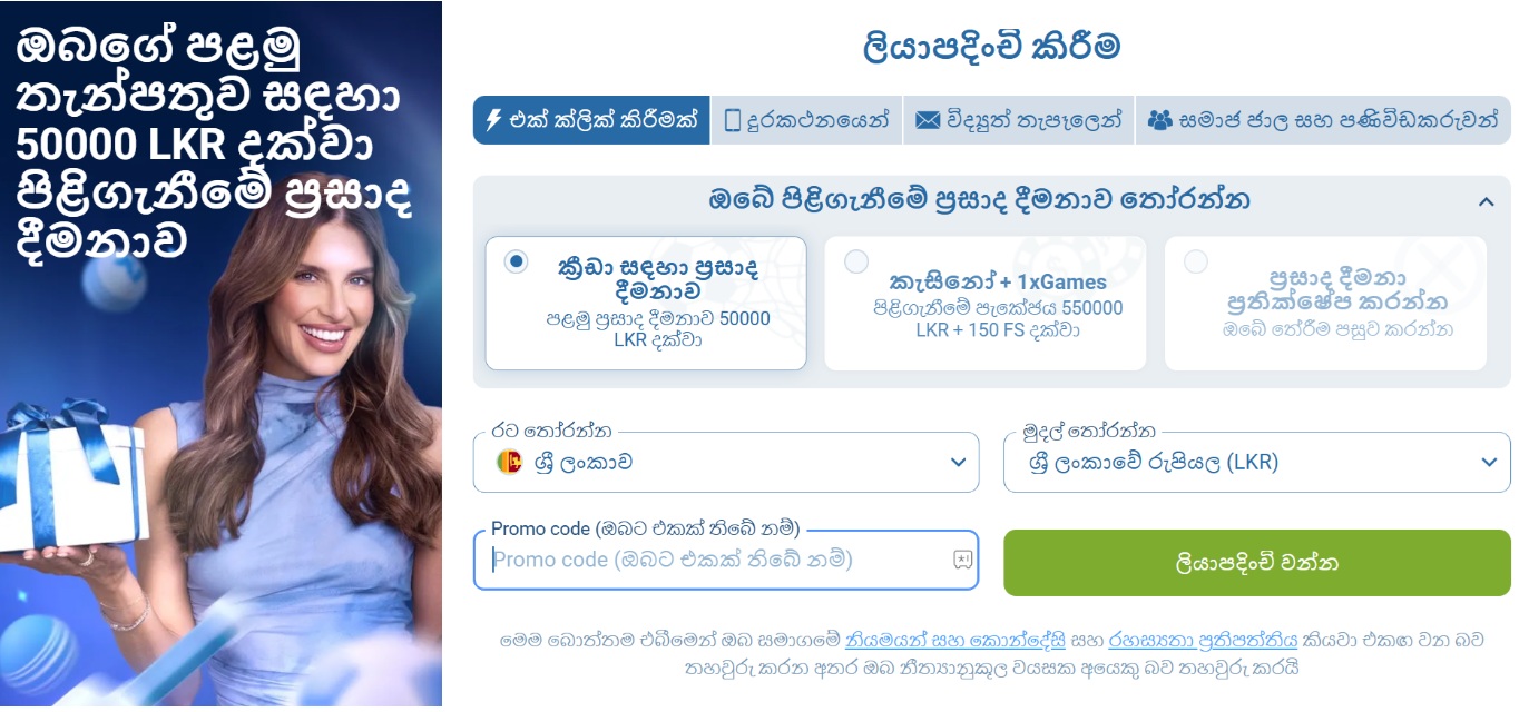 promo code field